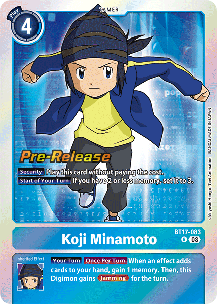 Koji Minamoto BT17-083 [ Inglese / Giapponese ]
