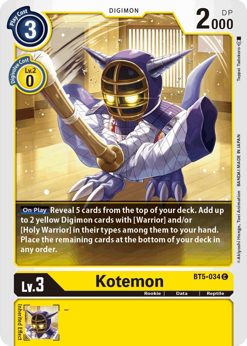 Kotemon BT5-034 [ Inglese / Giapponese ]