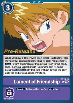 Lament of Friendship ST16-15 [ Inglese / Giapponese ]