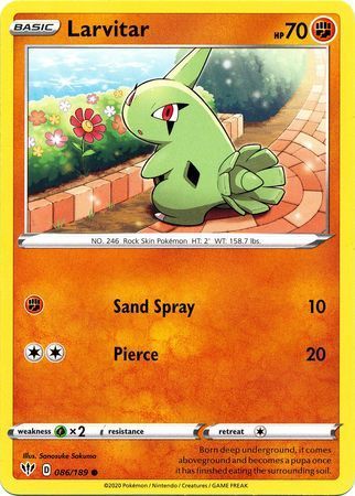 Larvitar - Fiamme Oscure 086/189 [ Italiano / Inglese ]