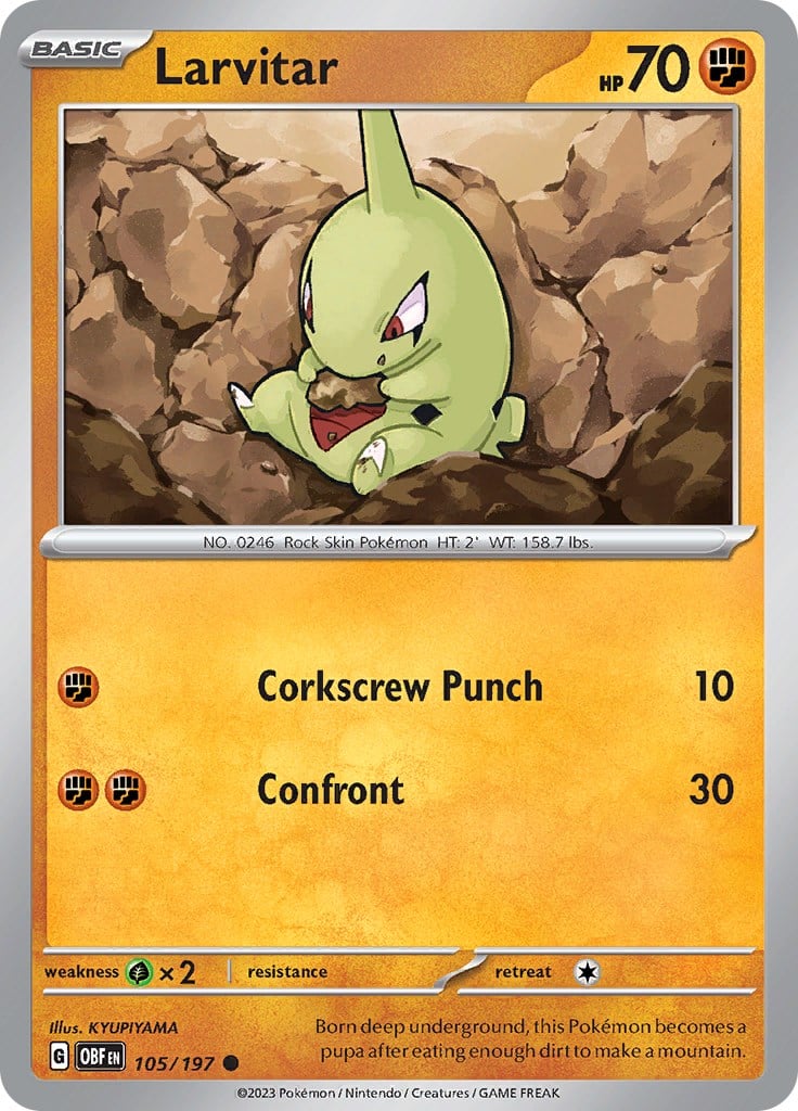 Larvitar - Ossidiana Infuocata 105/197 [ Italiano ]