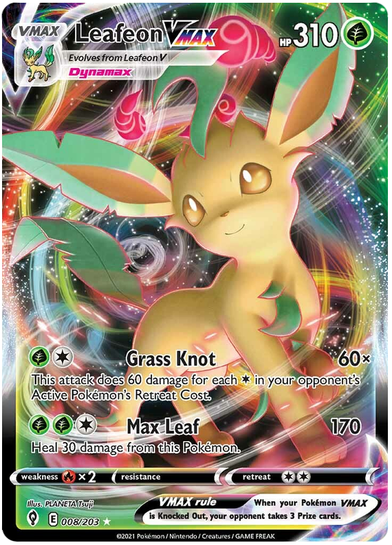 Leafeon VMAX - Evoluzioni Eteree 008/203 [ Italiano / Inglese ]
