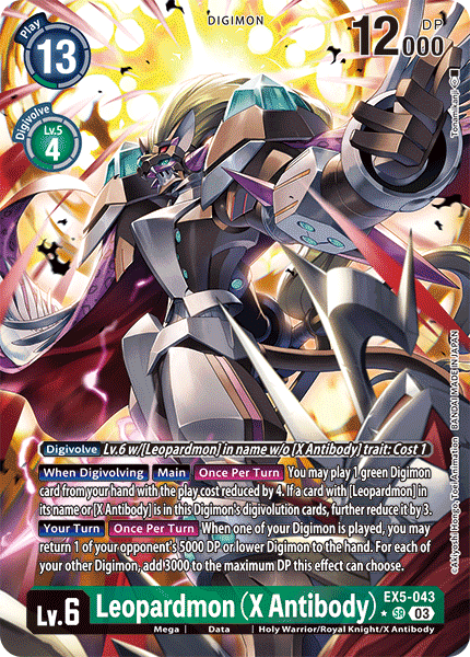 Leopardmon EX5-043 [ Inglese / Giapponese ]