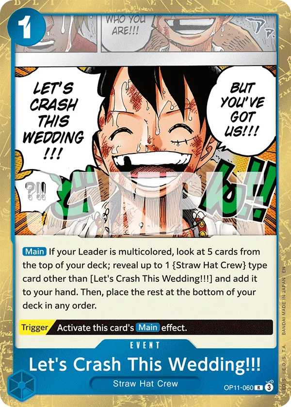 Let's Crash This Wedding!!! OP11-060 [ Inglese / Giapponese / Francese / Cinese Semplificato ]