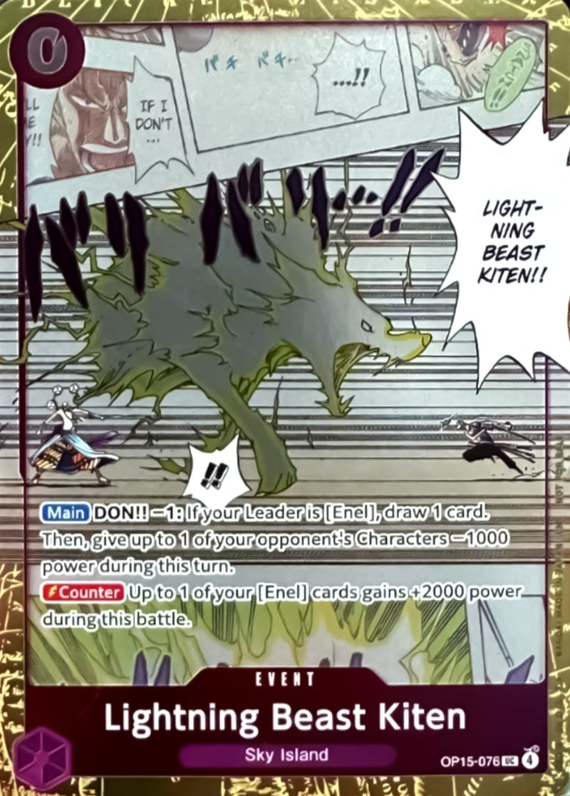 Lightning Beast Kiten OP15-076 [ Inglese / Giapponese / Francese / Cinese Semplificato ]