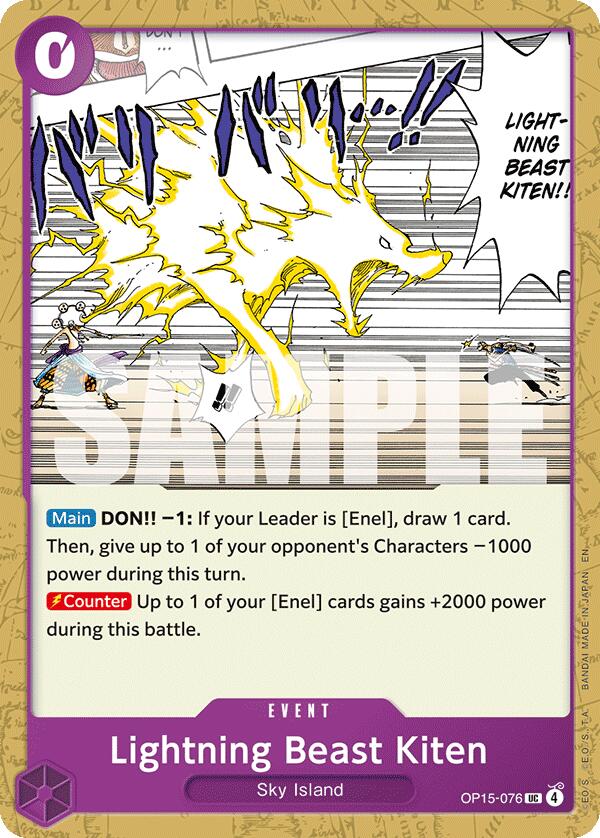 Lightning Beast Kiten OP15-076 [ Inglese / Giapponese / Francese / Cinese Semplificato ]