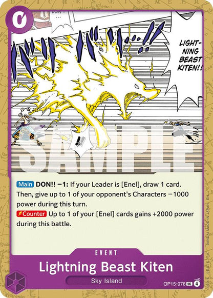 Lightning Beast Kiten OP15-076 [ Inglese / Giapponese / Francese / Cinese Semplificato ]