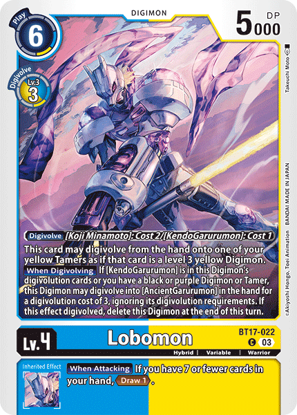 Lobomon BT17-022 [ Inglese / Giapponese ]