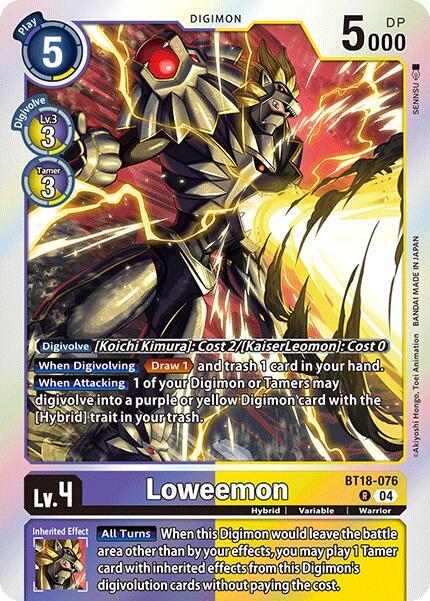 Loweemon BT18-076 [ Inglese / Giapponese ]