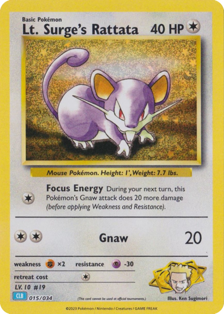 Lt. Surge's Rattata - Pokémon TCG Classic: Blastoise & Suicune ex Deck 015/034 [ Inglese ]