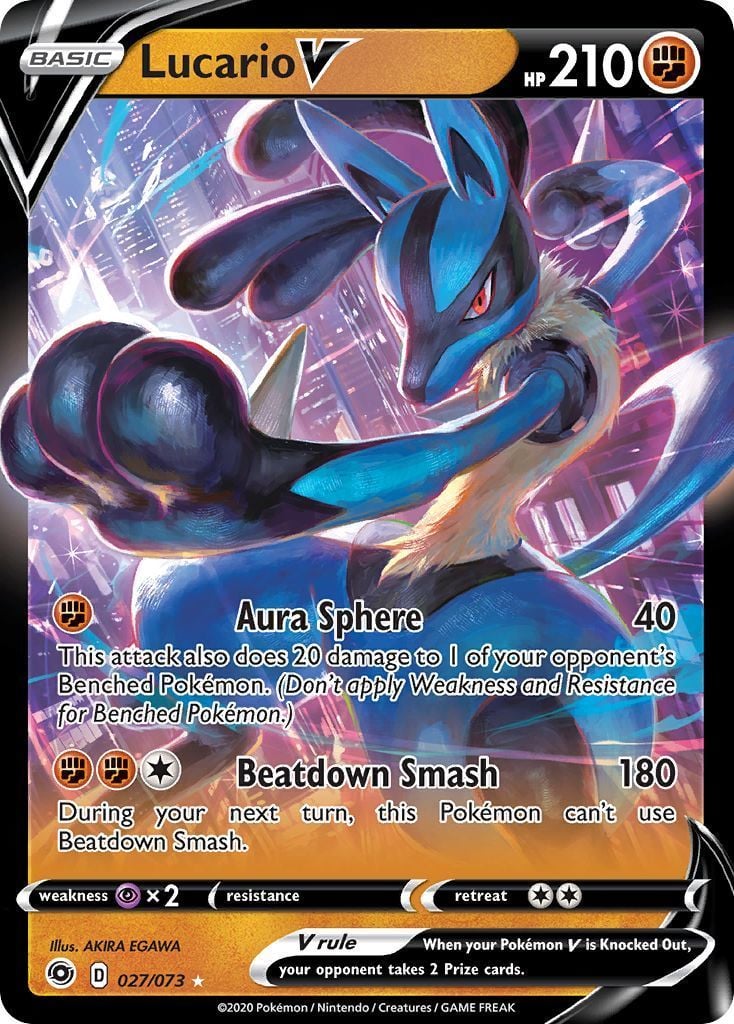 Lucario V - Futuri Campioni 027/073 [ Italiano / Inglese ]