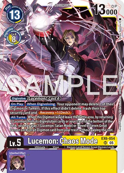 Lucemon : Chaos Mode EX6-054 [ Inglese / Giapponese ]