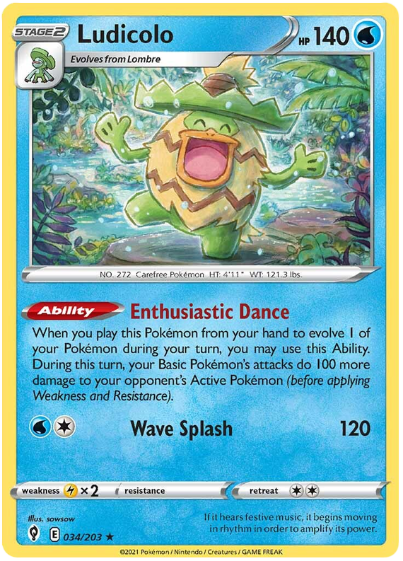 Ludicolo - Evoluzioni Eteree 034/203 [ Italiano / Inglese ]