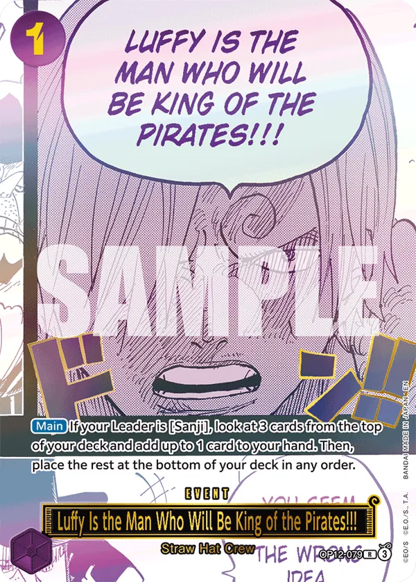 Luffy Is the Man Who Will Be King of the Pirates!!! OP12-079 [ Inglese / Giapponese / Francese / Cinese Semplificato ]
