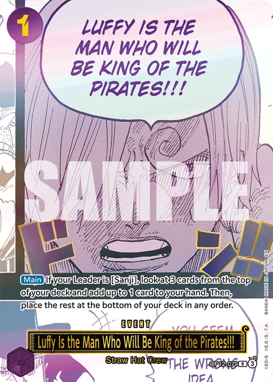 Luffy Is the Man Who Will Be King of the Pirates!!! OP12-079 [ Inglese / Giapponese / Francese / Cinese Semplificato ]