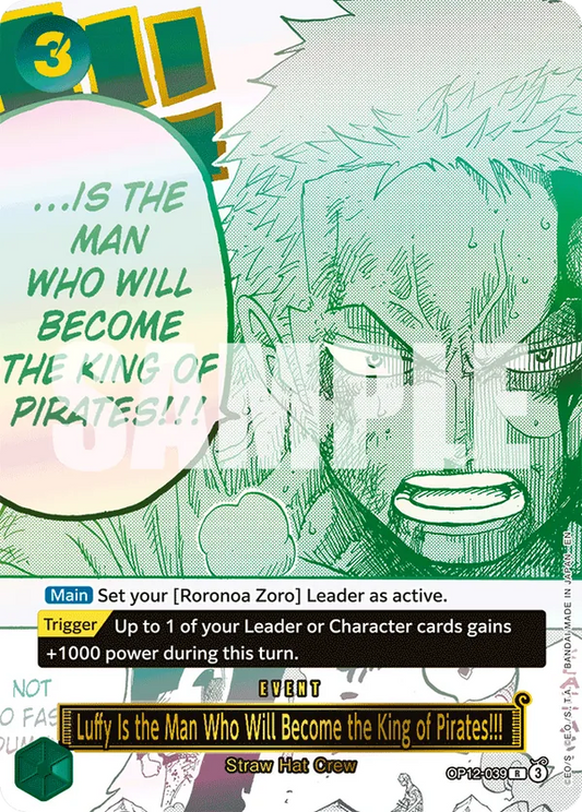 Luffy Is the Man Who Will Become the King of Pirates!!! OP12-039 [ Inglese / Giapponese / Francese / Cinese Semplificato ]