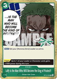 RARE - (Zoro Deck Stamp) - Learn Together Deck Set 01