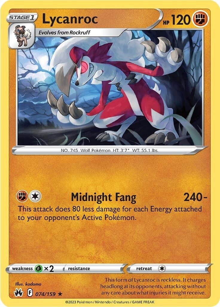 Lycanroc - Zenit Regale 074/159 [ Italiano ]