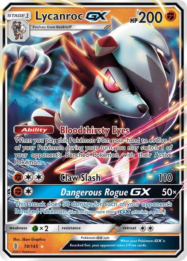 Lycanroc GX - Guardiani Nascenti 74/145 [ Italiano / Inglese ]