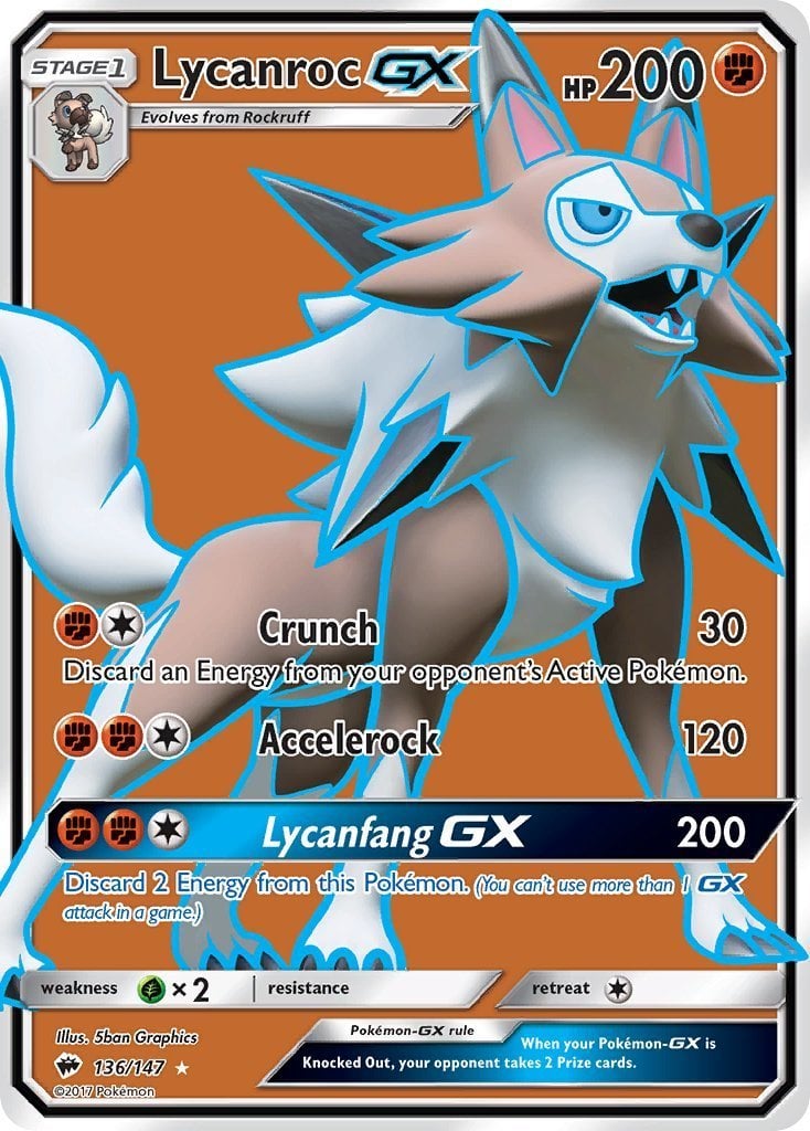Lycanroc GX - Ombre Infuocate 136/147 [ Italiano / Inglese ]