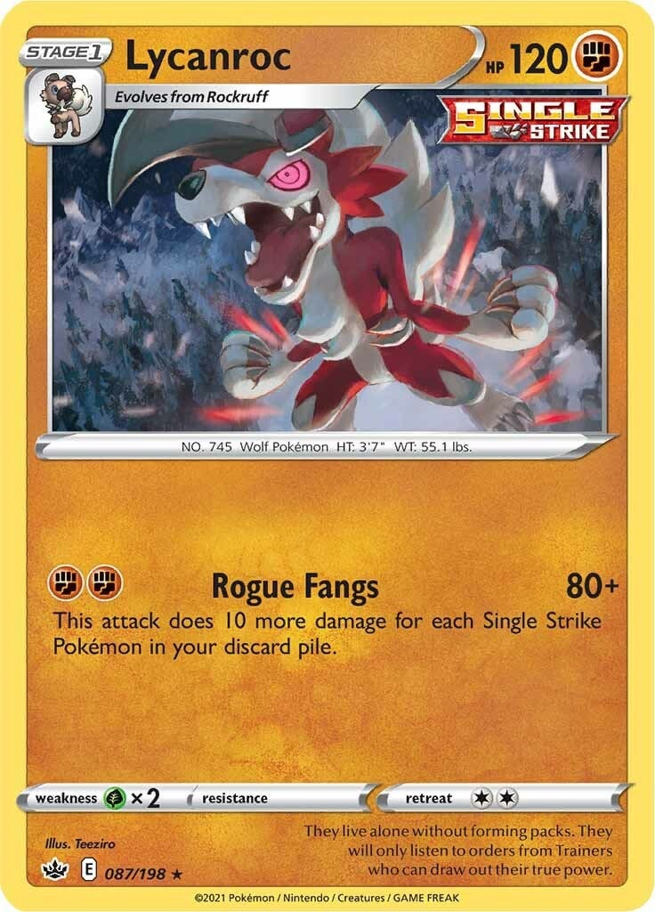 Lycanroc - Regno Glaciale 087/198 [ Italiano / Inglese ]