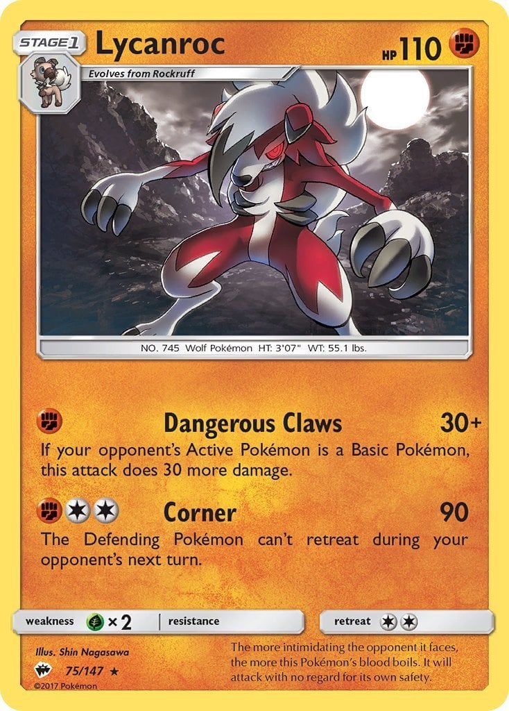 Lycanroc - Ombre Infuocate 75/147 [ Italiano / Inglese ]