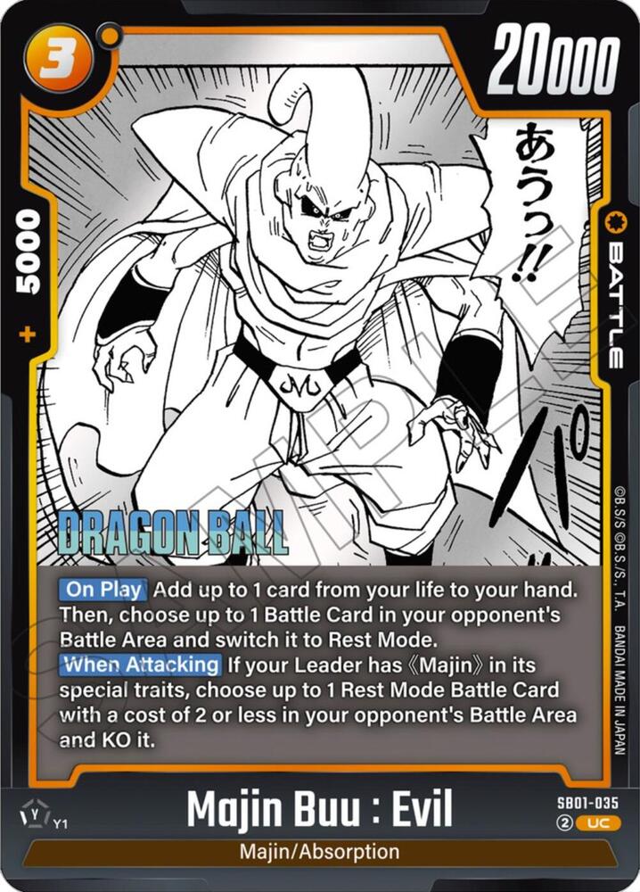 Majin Buu : Evil SB01-035 [ Inglese / Giapponese ]