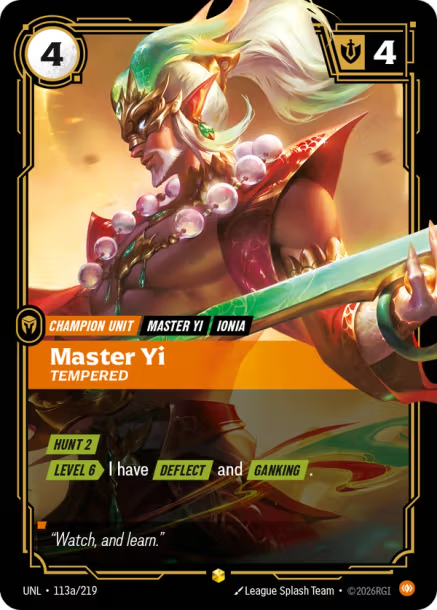 Master Yi -Tempered (RARE) [ Inglese / Cinese Semplificato ]