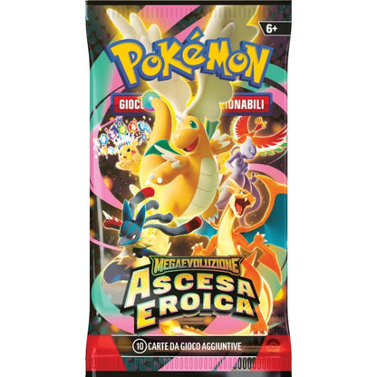Pokémon GCC Megaevoluzione Ascesa Eroica Bundle 6 Buste ITA - Mega Dragonite ex