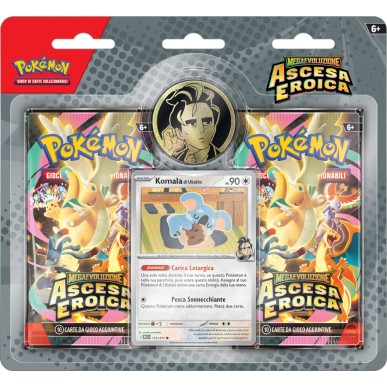 Pokémon GCC: Megaevoluzione Ascesa Eroica – Collezione Komala di Ubaldo – Con Carta Promo e Moneta