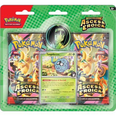 Pokémon GCC: Megaevoluzione Ascesa Eroica – Collezione Tangela di Erika – Con Carta Promo e Moneta