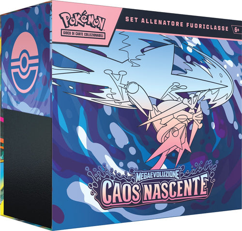Pokémon GCC Set Allenatore Fuoriclasse Megaevoluzione Caos Nascente ITA - 9 Buste + Promo