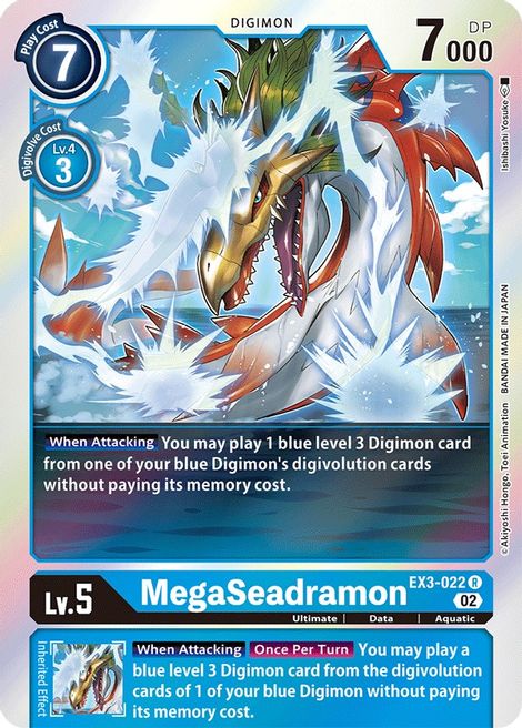 MegaSeadramon EX3-022 [ Inglese / Giapponese ]
