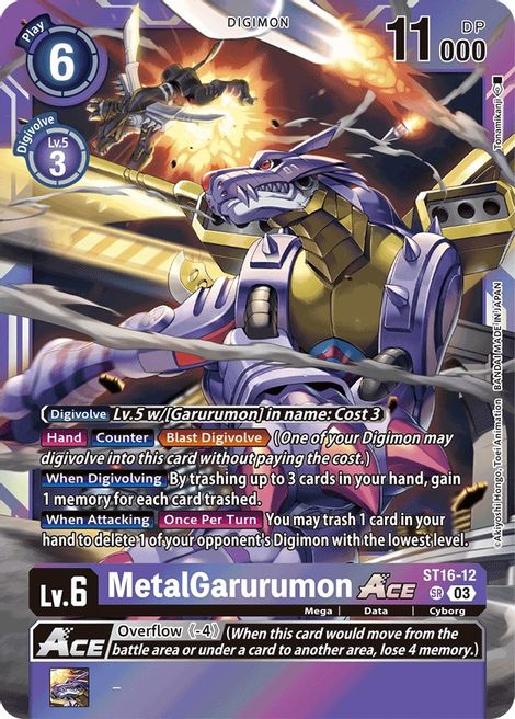 MetalGarurumon Ace ST16-12 [ Inglese / Giapponese ]