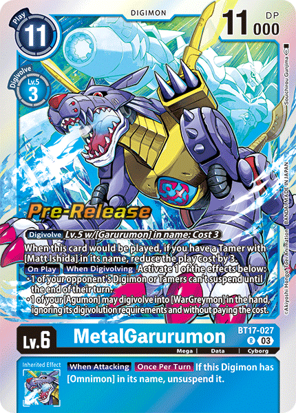 MetalGarurumon BT17-027 [ Inglese / Giapponese ]