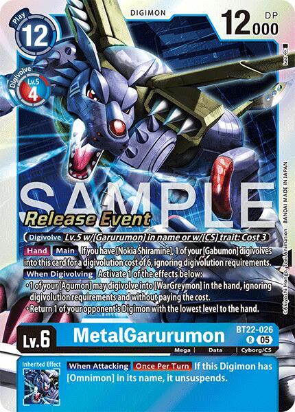 MetalGarurumon BT22-026 [ Inglese / Giapponese ]