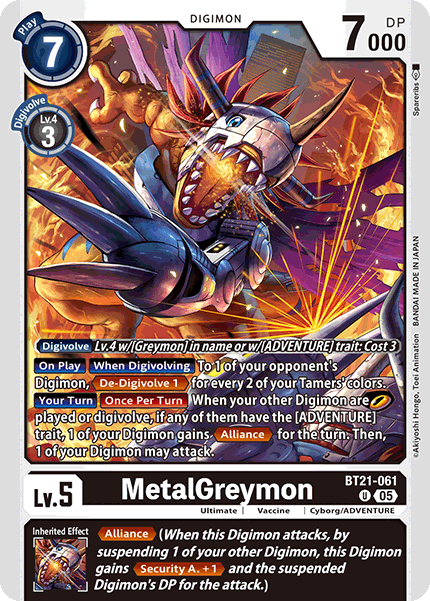 MetalGreymon BT21-061 [ Inglese / Giapponese ]