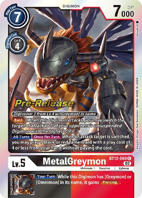 MetalGreymon BT12-068 [ Inglese / Giapponese ]