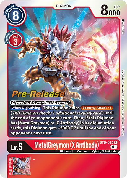 MetalGreymon (X Antibody) BT9-015 [ Inglese / Giapponese ]