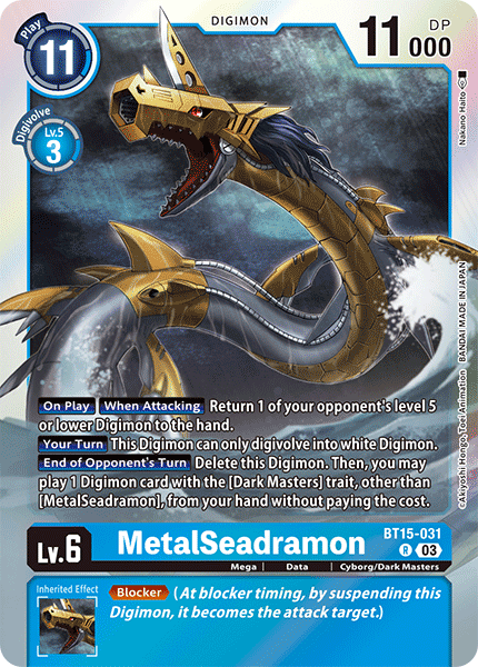MetalSeadramon BT15-031 [ Inglese / Giapponese ]