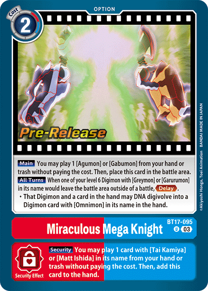 Miraculous Mega Knight BT17-095 [ Inglese / Giapponese ]
