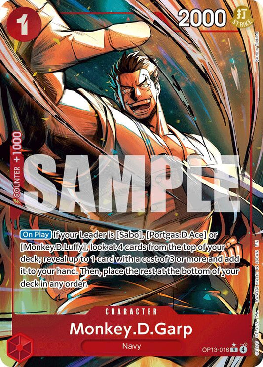 Monkey D Garp OP13-016 [ Inglese / Giapponese / Francese / Cinese Semplificato ]