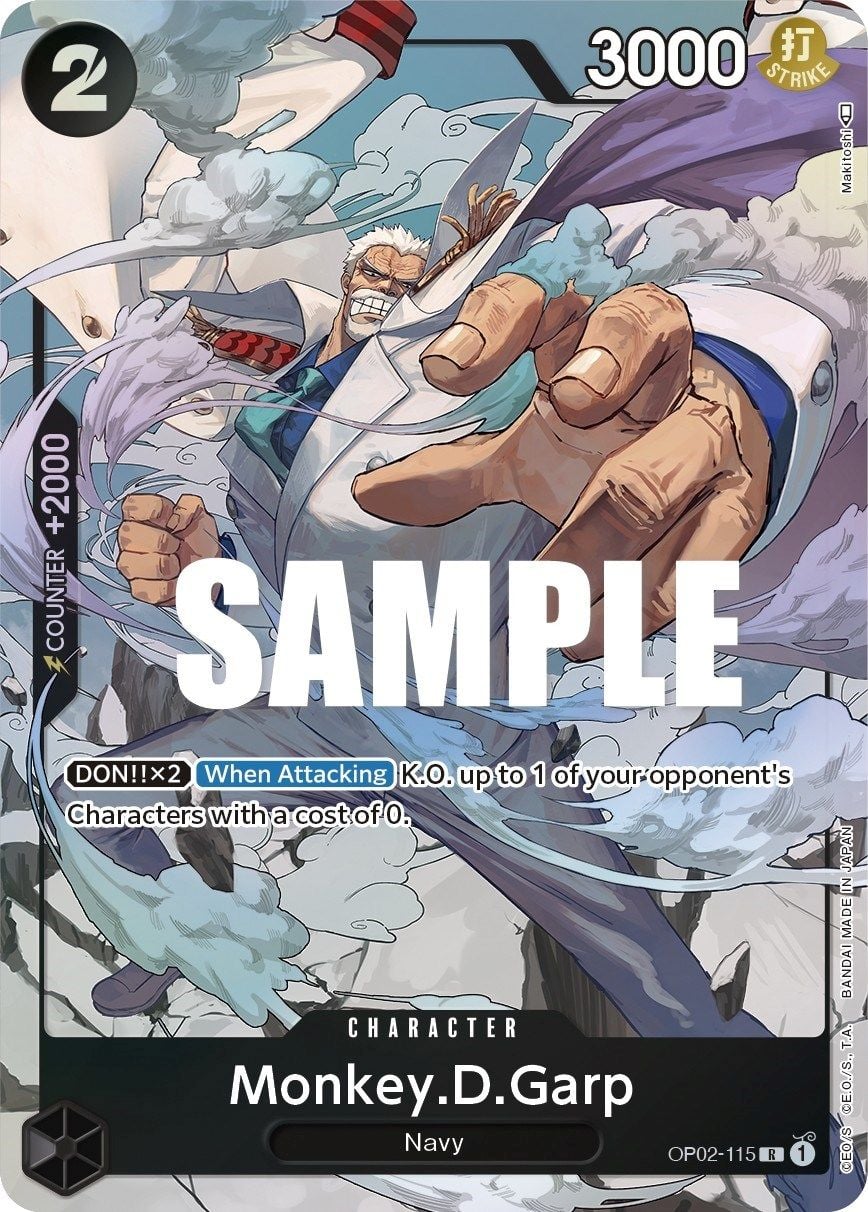 Monkey. D. Garp OP02-115 [ Inglese / Giapponese / Francese / Cinese Semplificato ]