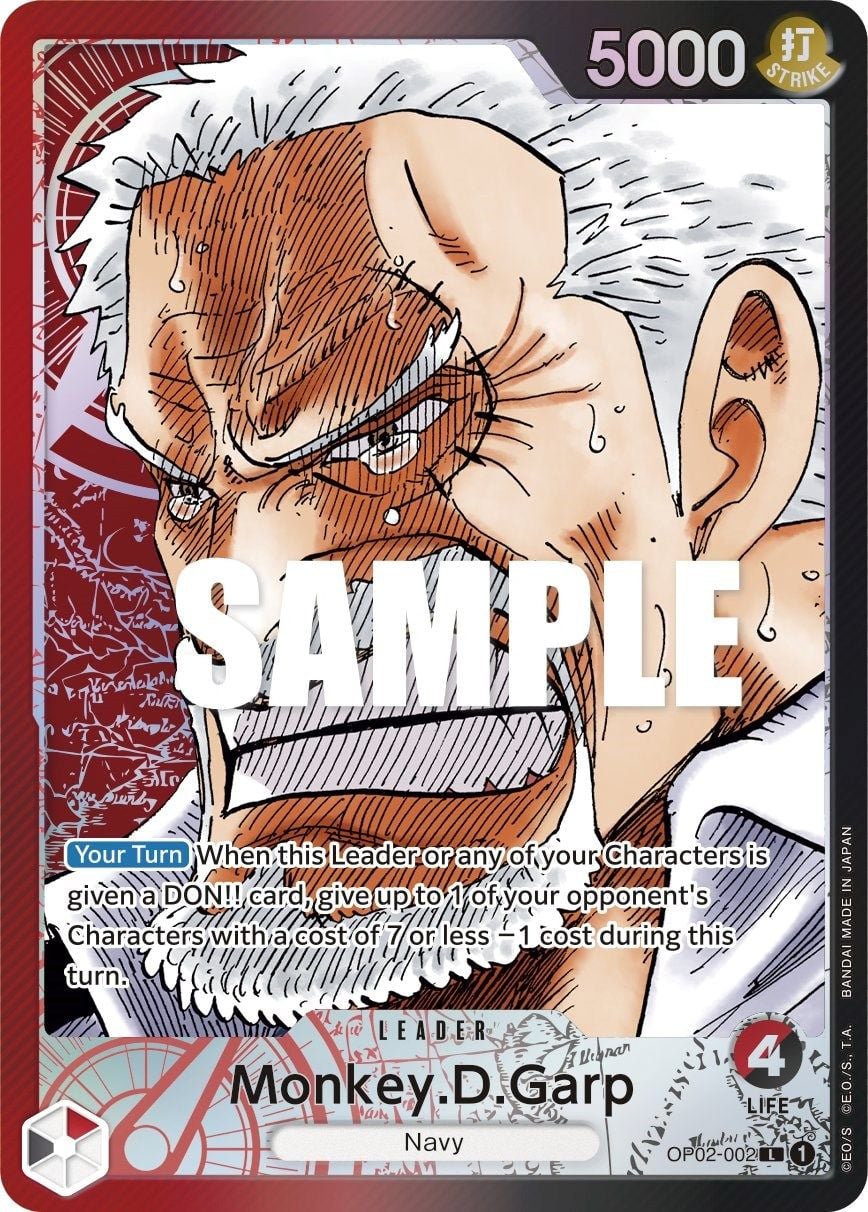 Monkey D Garp OP02-002 [ Inglese / Giapponese / Francese / Cinese Semplificato ]