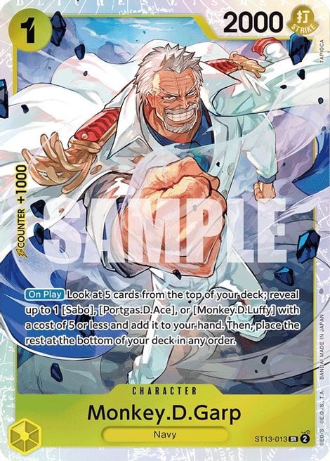 Monkey. D. Garp ST13-013 [ Inglese / Giapponese / Francese / Cinese Semplificato ]