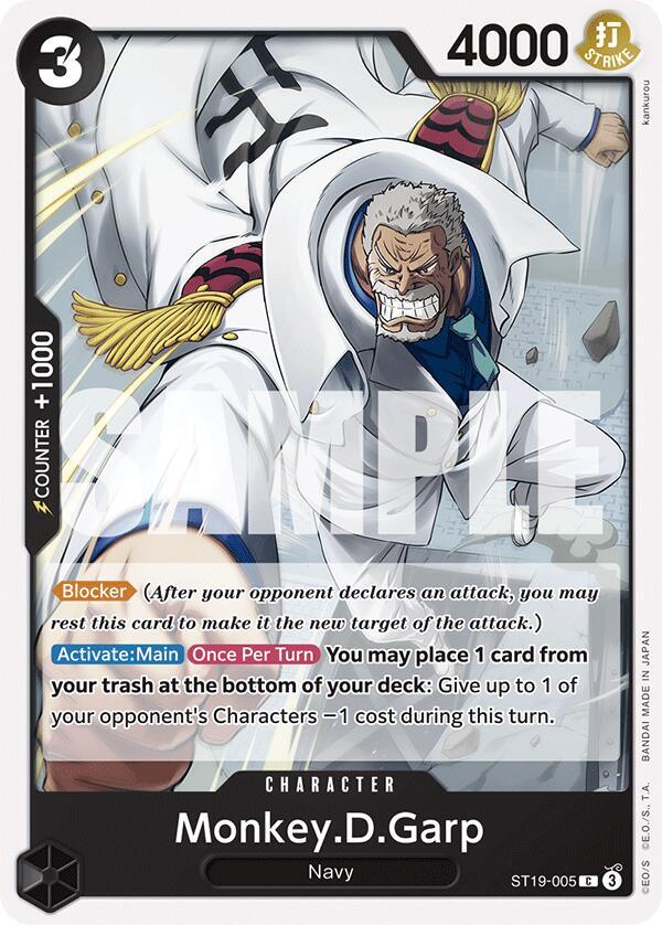 Monkey D Garp ST19-005 [ Inglese / Giapponese / Francese / Cinese Semplificato ]