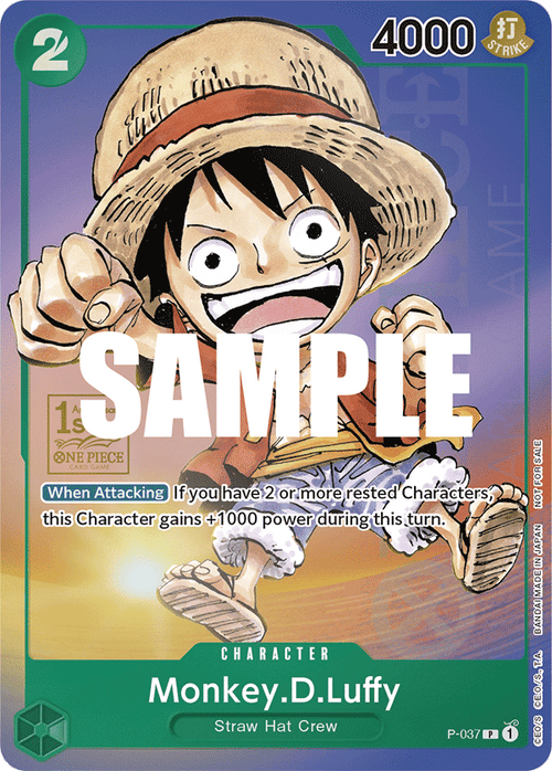 Monkey D Luffy P-037 [ Inglese / Giapponese / Francese / Cinese Semplificato ]