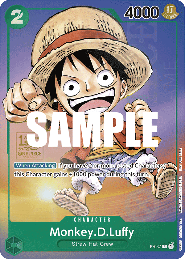Monkey. D. Luffy P-037 [ Inglese / Giapponese / Francese / Cinese Semplificato ]