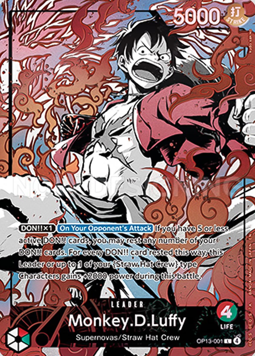 Monkey. D. Luffy OP13-001 [ Inglese / Giapponese / Francese / Cinese Semplificato ]