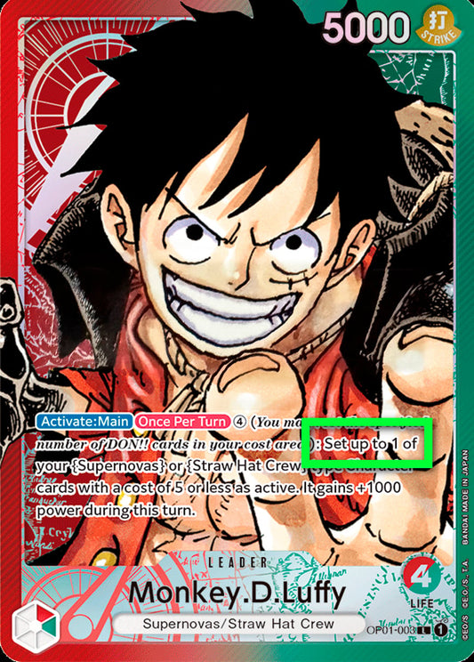 Monkey D Luffy OP01-003 [ Inglese / Giapponese / Francese / Cinese Semplificato ]
